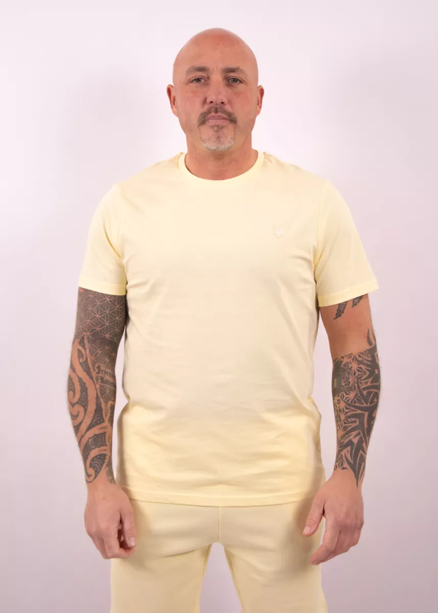 Lyle & Scott Superfine T-Shirt Y083 2 Lyle & Scott ts2255tont y083 pastel yellow