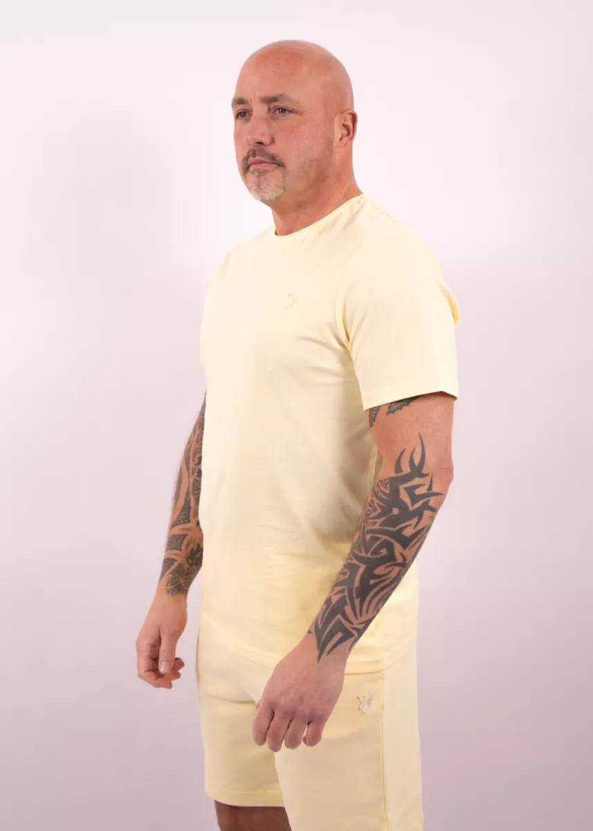 Lyle & Scott Superfine T-Shirt Y083 3 Lyle & Scott ts2255tont y083 pastel yellow