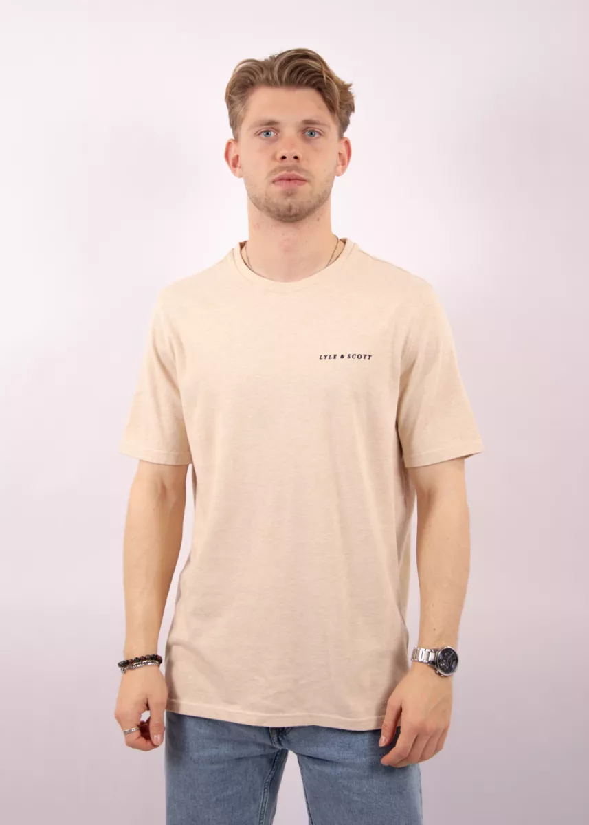 Lyle & Scott Script T-Shirt 2 Lyle & Scott ts2300vt y147 ice cream marl