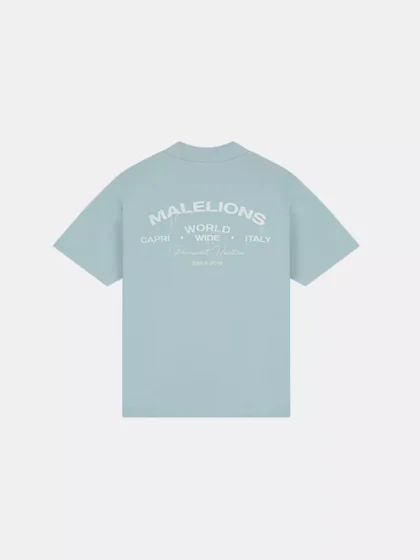 Malelions permanent vacation t-shirt ice blue