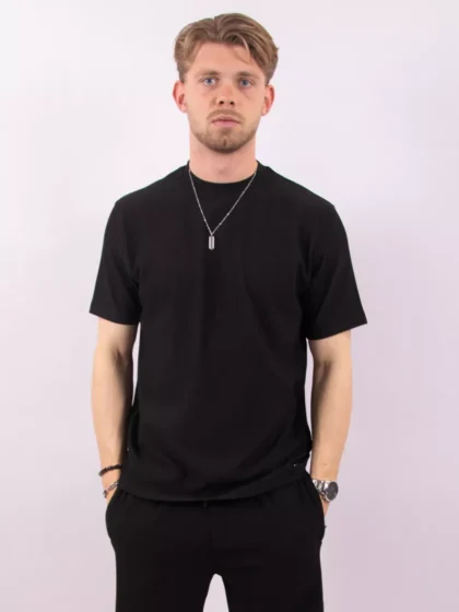 Malelions ribbed t-shirt black