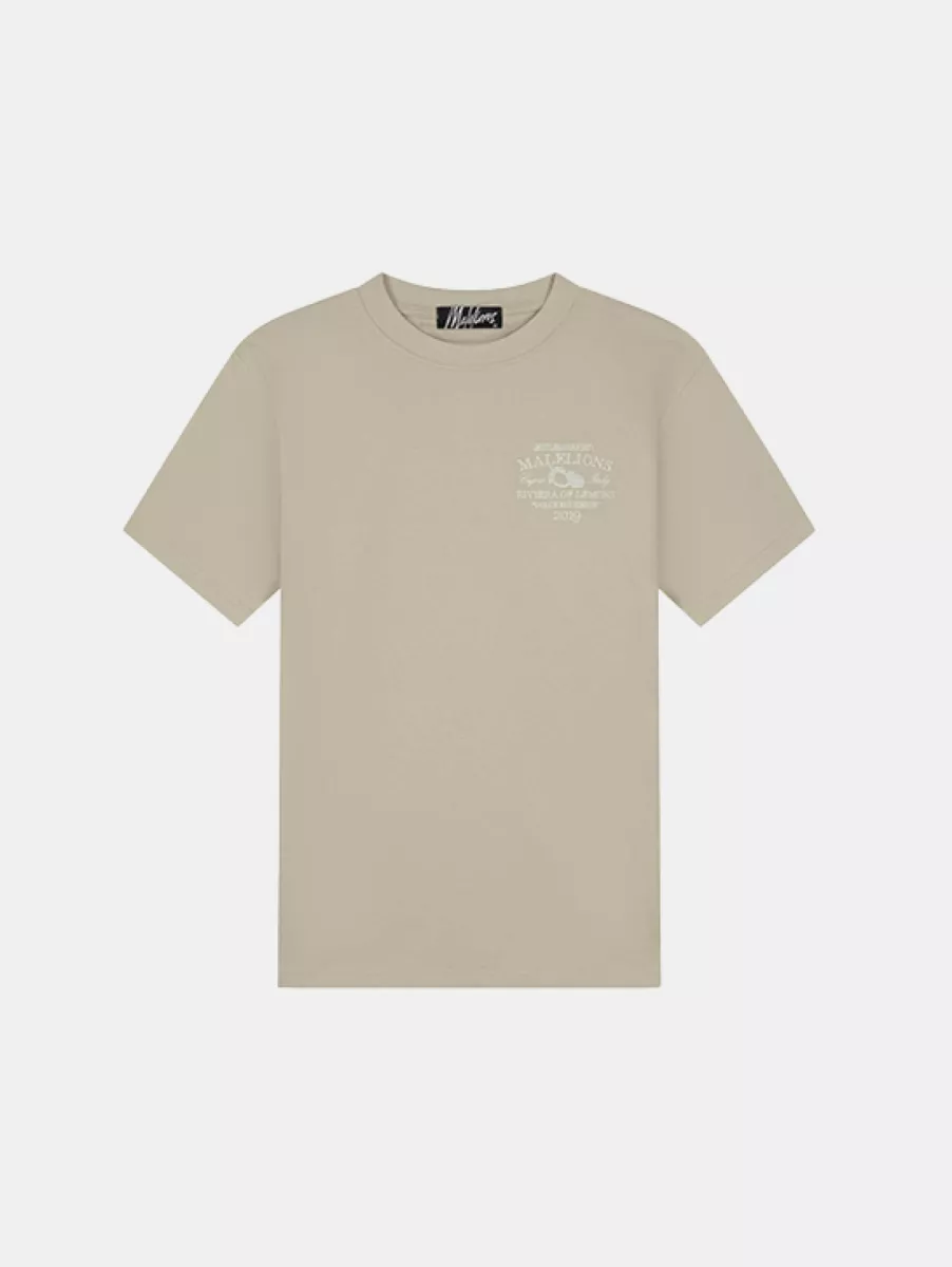 Malelions Riviera T-Shirt 1 Malelions riviera t-shirt light taupe