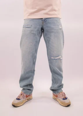 Malelions straight fit denim light blue