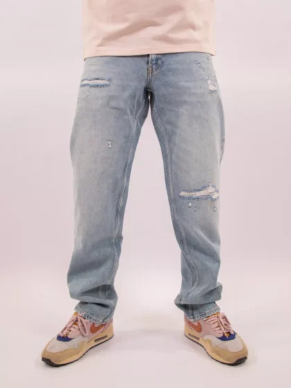 Malelions straight fit denim light blue