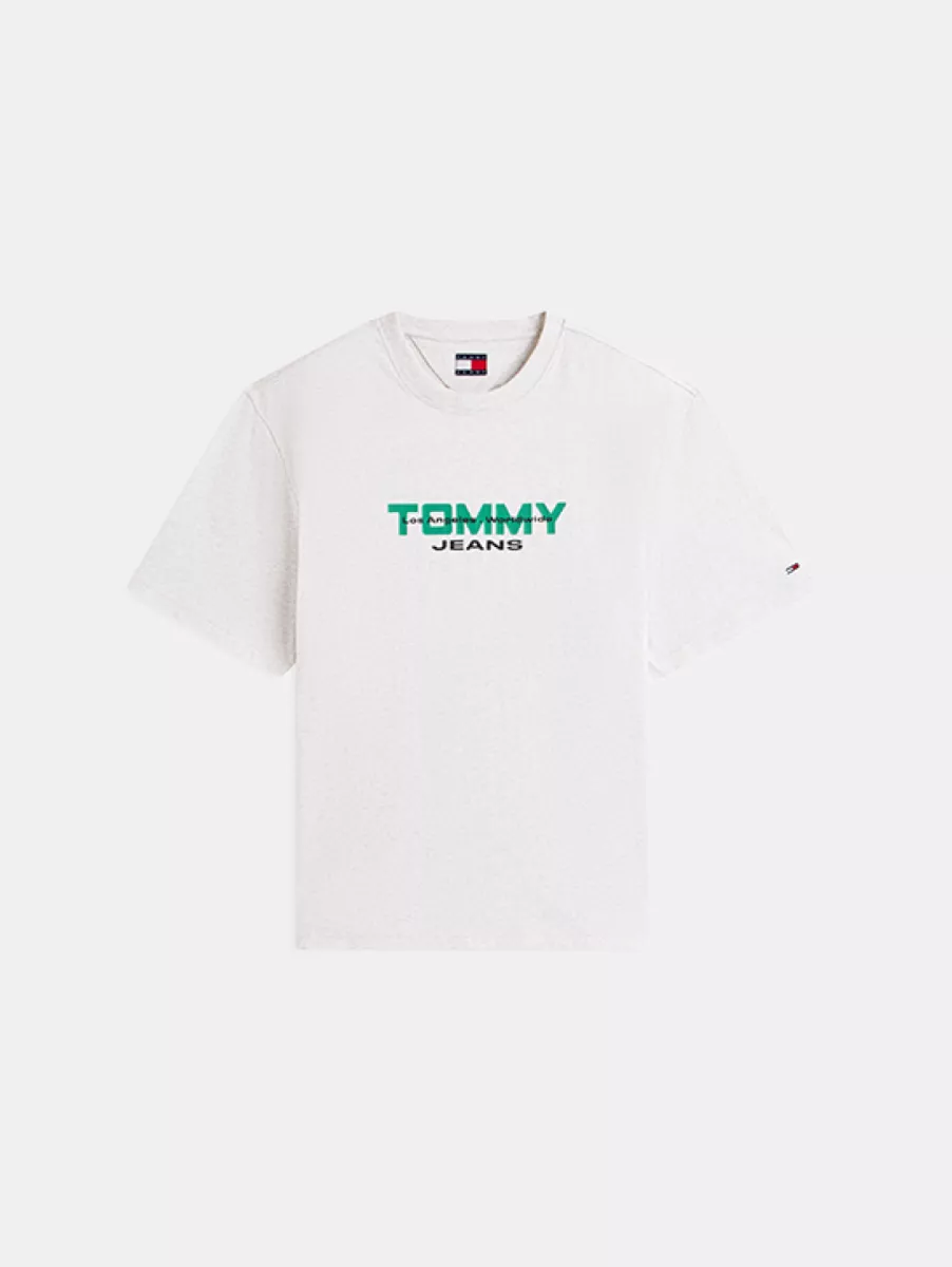 Tommy Jeans 90S TJ Block SS Tee 1 Tommy Jeans dm0dm22550 p08 ice grey heather