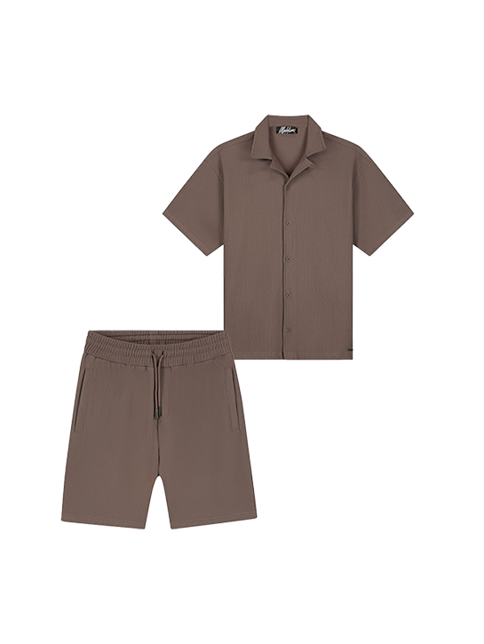 Malelions Ribbed Collar Set Brown 1 Malelions Ribbed Collar Set Brown