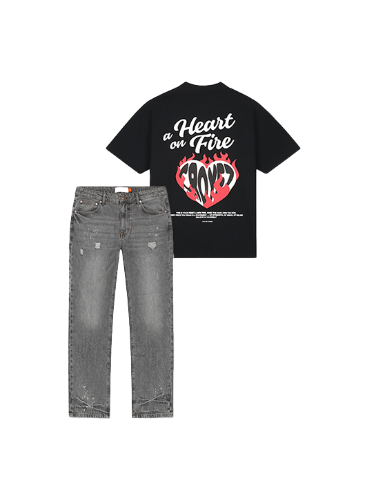 Croyez Heart On Fire Set Black 1 Croyez Heart On Fire Set Black