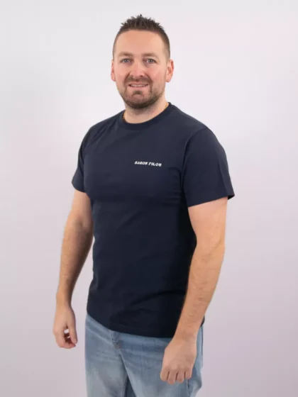 Baron Filou clxviii.baron backprint tshirt navy blue