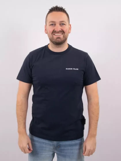 Baron Filou clxviii.baron backprint tshirt navy blue