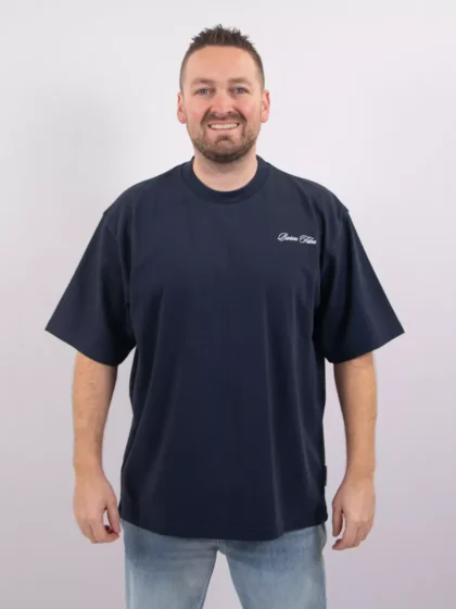 Baron Filou oversized backprint no rush navy blue