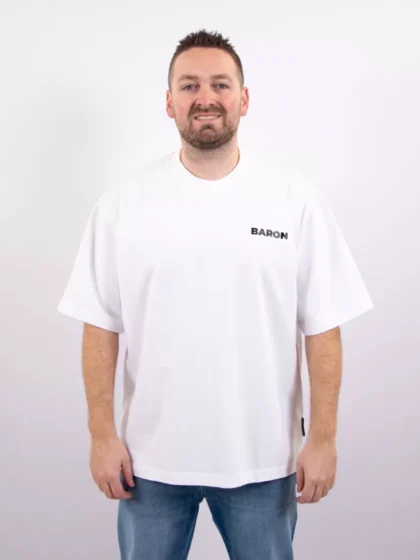 Baron Filou oversized backprint summer ess white