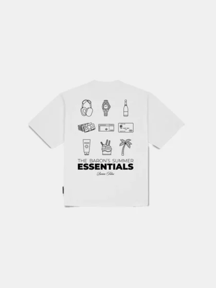 Baron Filou oversized backprint summer ess white