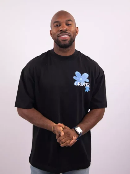 Croyez botanique t-shirt black/tiffany blue