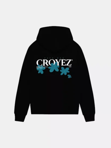 Croyez botanique zip hoodie black/dark teal