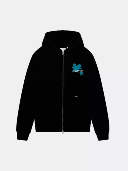 Croyez botanique zip hoodie black/dark teal