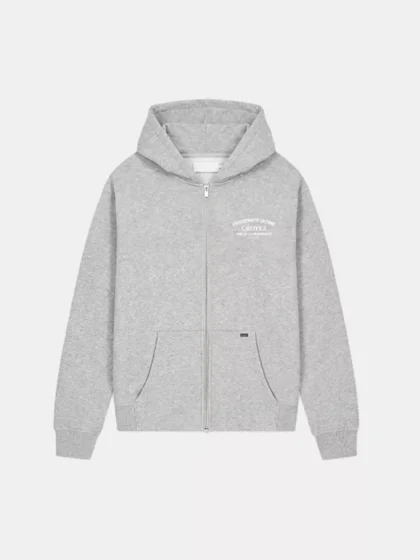 Croyez original fraternite zip hoodie grey melange