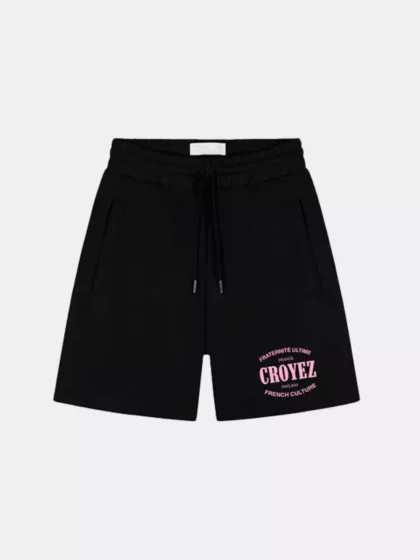 Croyez stamp shorts black
