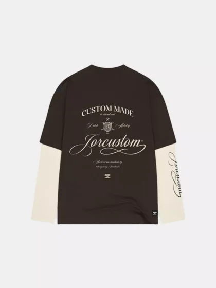 Jorcustom handscript double layered brown-creme