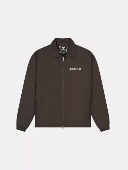 Jorcustom script coach jacket brown