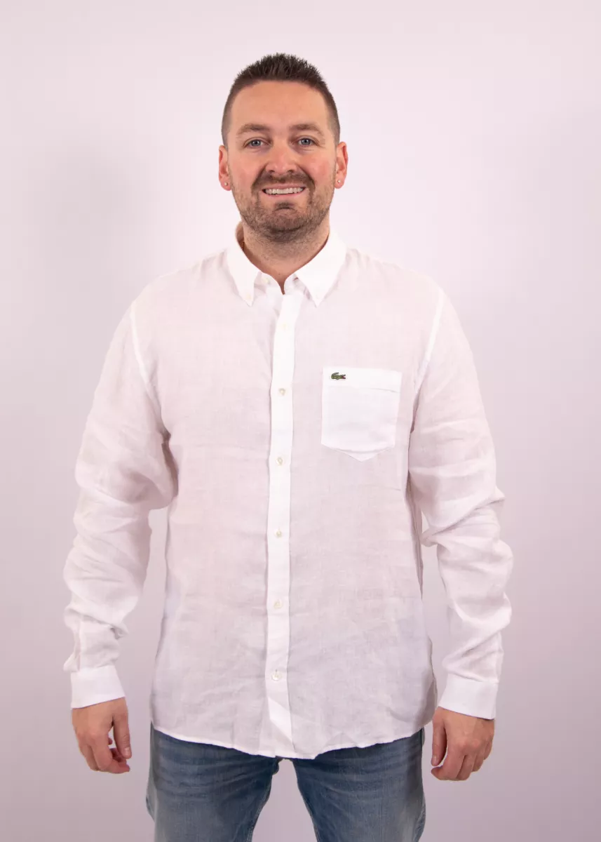 Lacoste Linnen Overhemd 2 Lacoste ch5692 001 white