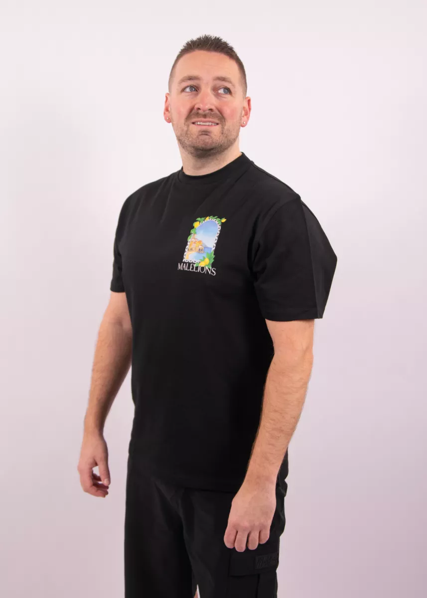 Malelions Amalfi Window T-Shirt 3 Malelions amalfi window t-shirt black