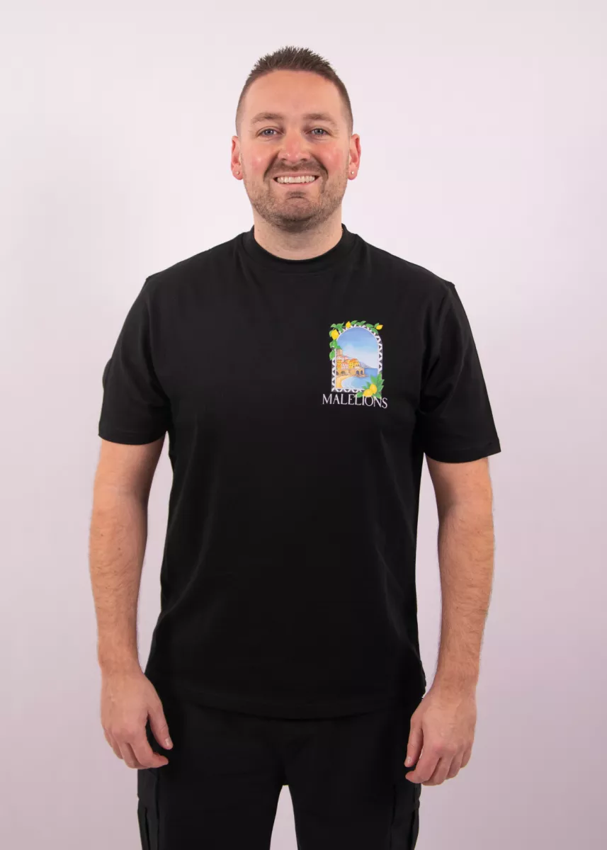 Malelions Amalfi Window T-Shirt 2 Malelions amalfi window t-shirt black