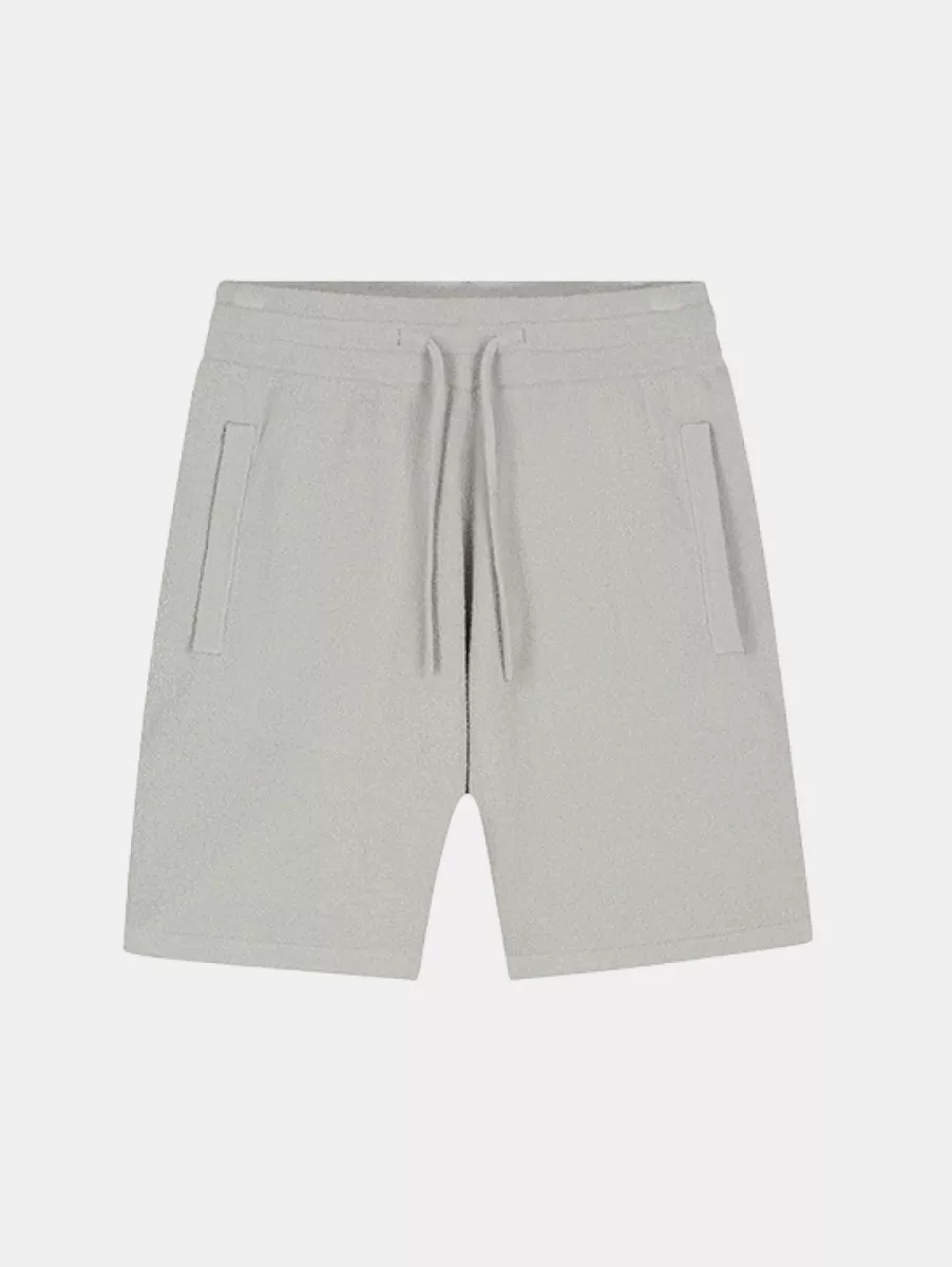 Malelions Boucle Shorts 1 Malelions boucle shorts pearl grey