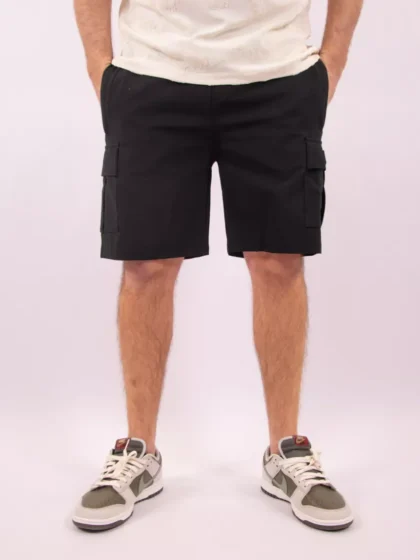 Malelions capri cargo shorts black