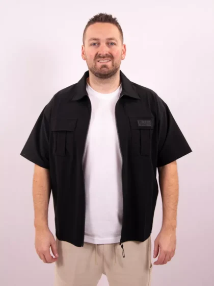 Malelions capri zip shirt black