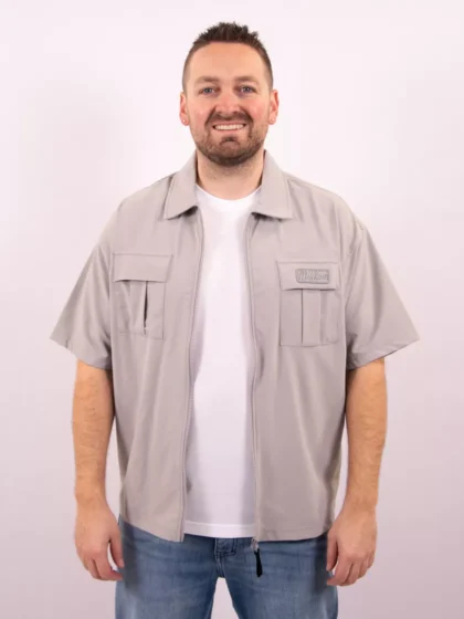 Malelions capri zip shirt ice blue