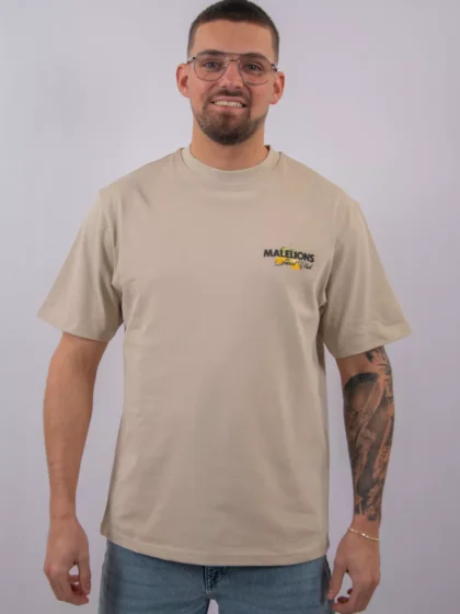 Malelions limone di capri t-shirt light taupe