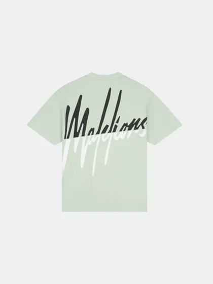 Malelions oversized split t-shirt pale green
