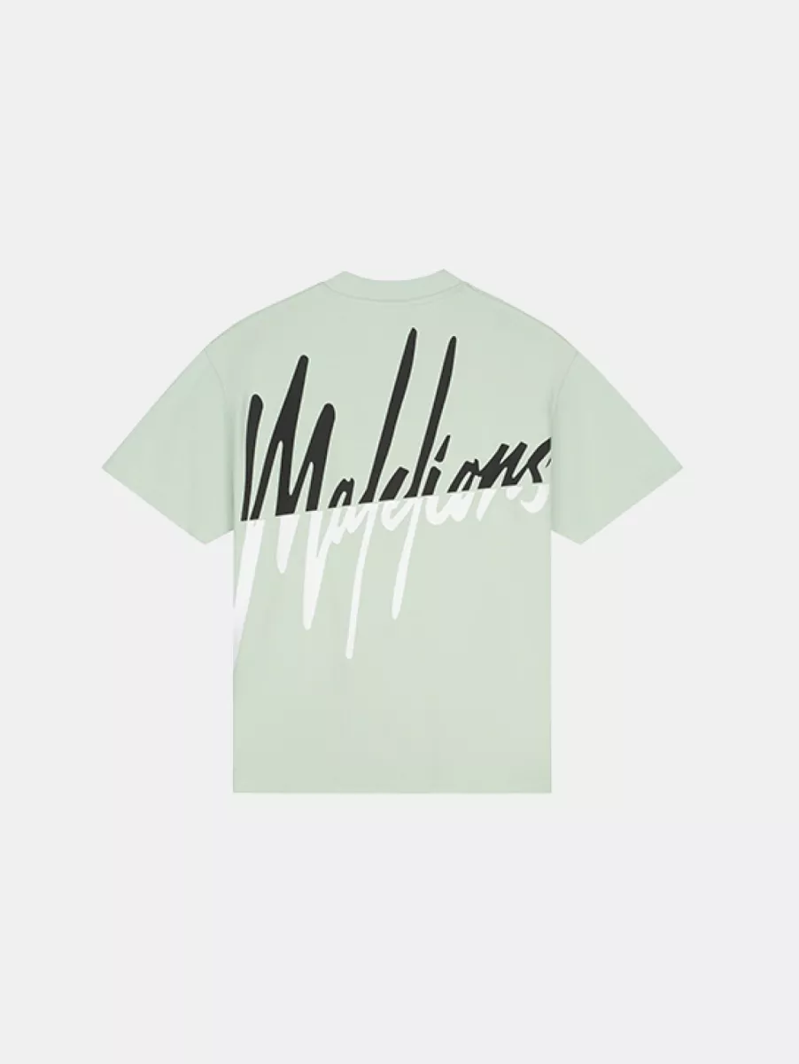 Malelions Oversized Split T-Shirt 2 Malelions oversized split t-shirt pale green