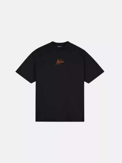 Malelions oversized striped signature t- black