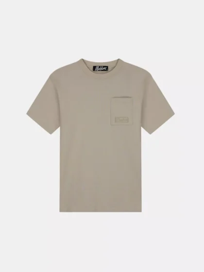 Malelions pocket t-shirt light taupe