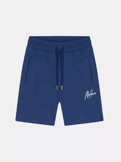 Malelions striped signature short cobalt