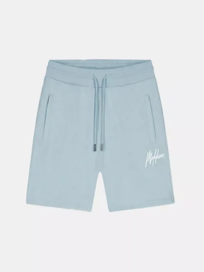 Malelions striped signature short ice blue