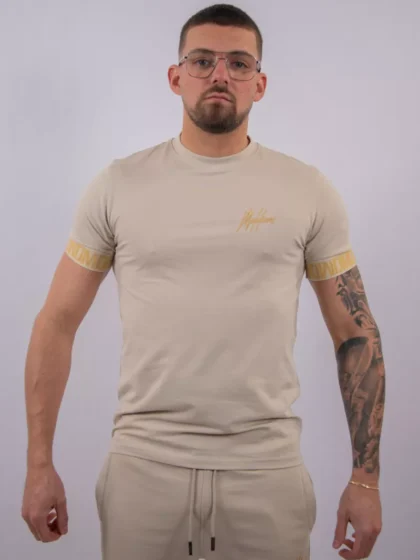 Malelions venetian t-shirt light taupe