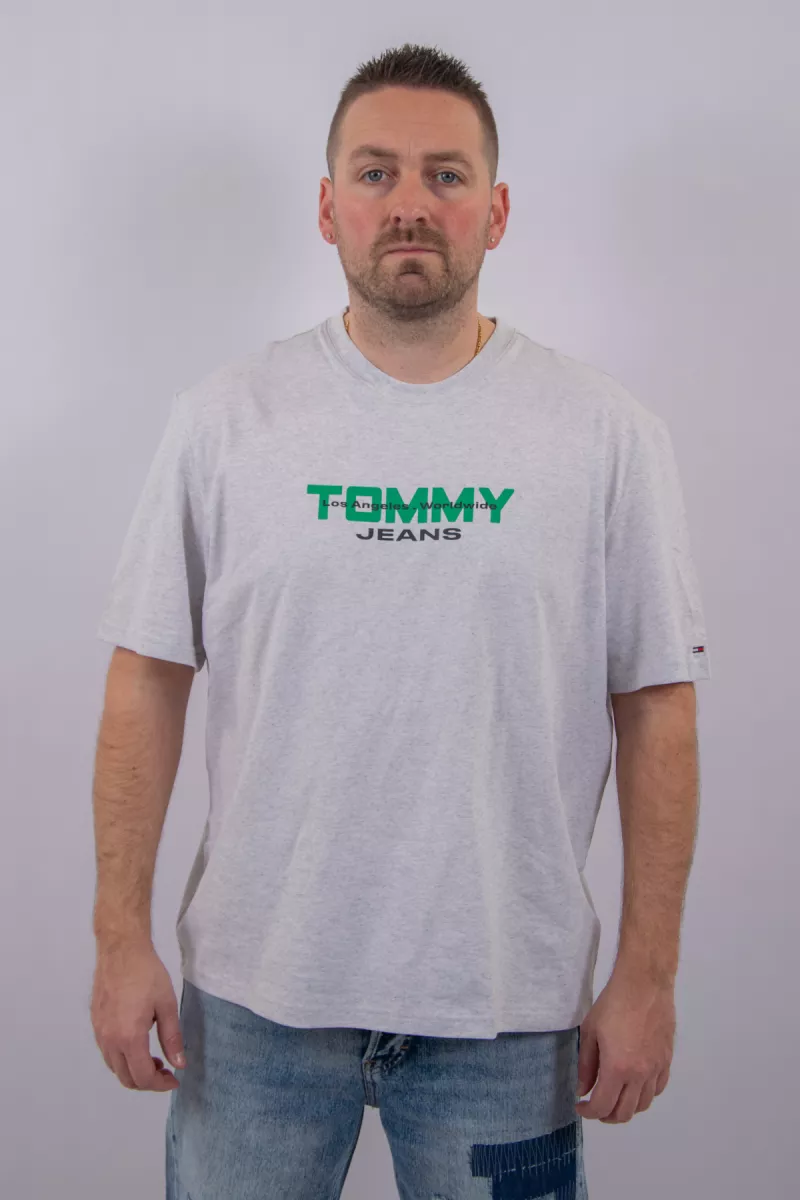 Tommy Jeans 90S TJ Block SS Tee 2 Tommy Jeans dm0dm22550 p08 ice grey heather