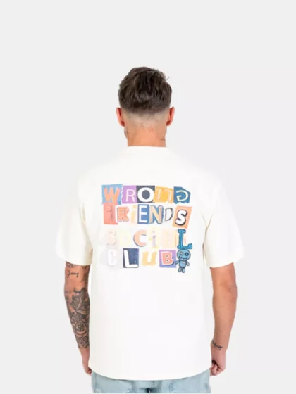 Wrong Friends social club t-shirt wf coconut white