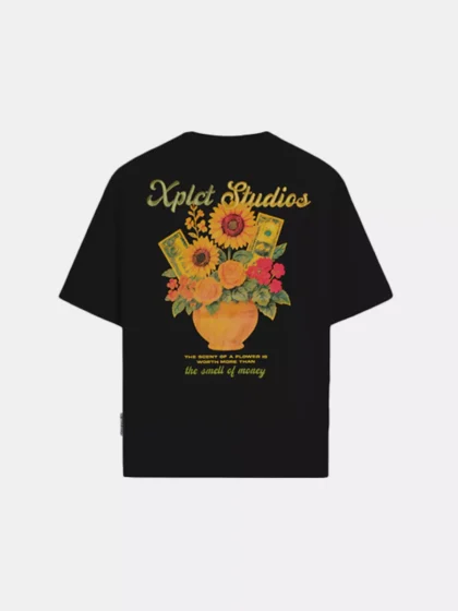 XPLCT flowers tee black
