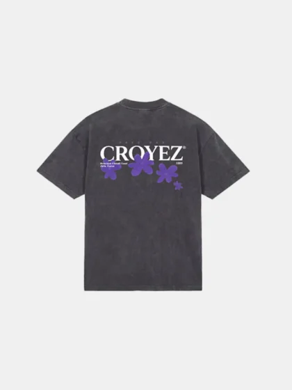 Croyez botanique t-shirt acid wash/dark purple