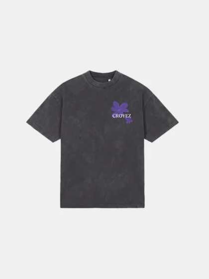 Croyez botanique t-shirt acid wash/dark purple