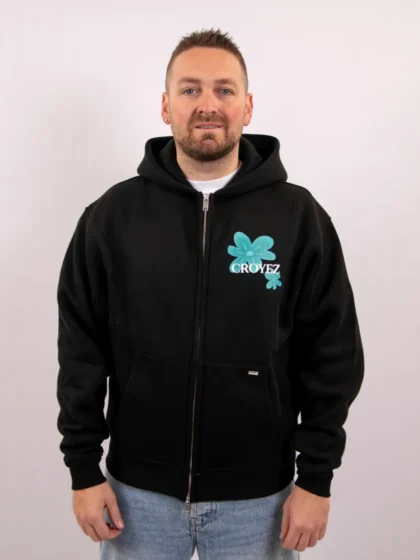 Croyez botanique zip hoodie black/dark teal