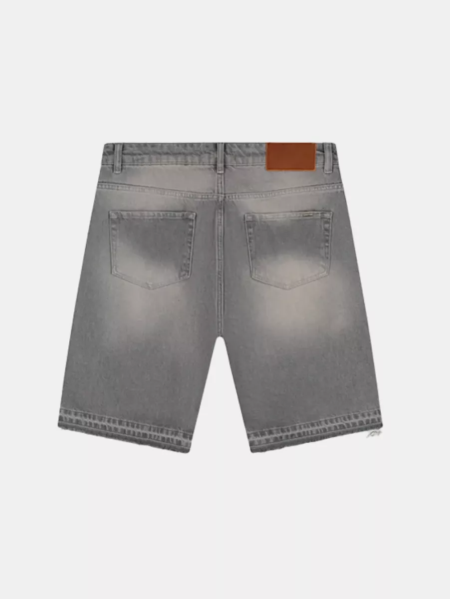 Croyez CD2 Stepped Hem Shorts 2 Croyez cd2 Stepped Hem shorts dark grey