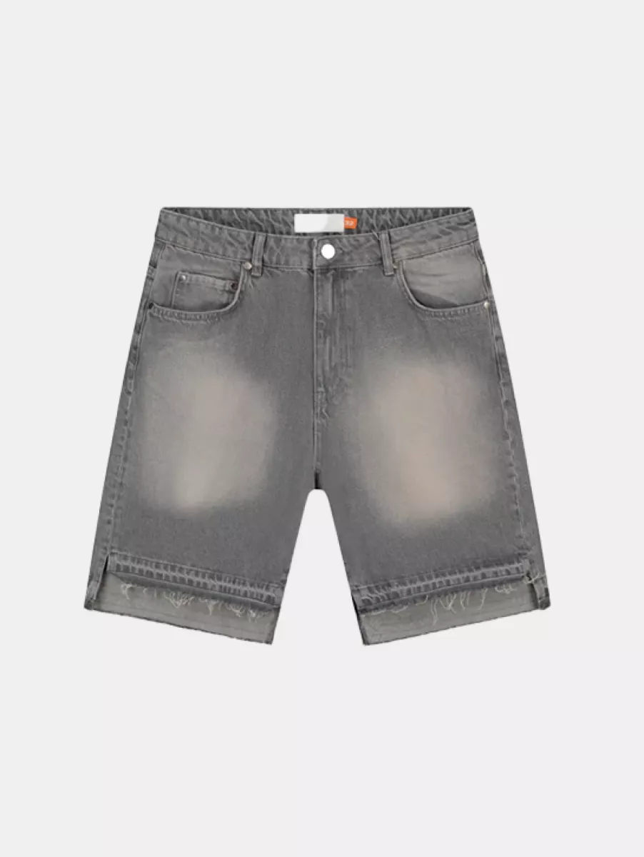 Croyez CD2 Stepped Hem Shorts 1 Croyez cd2 Stepped Hem shorts dark grey