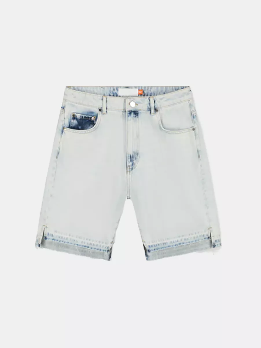 Croyez CD2 Stepped Hem Shorts 1 Croyez cd2 Stepped Hem shorts light blue