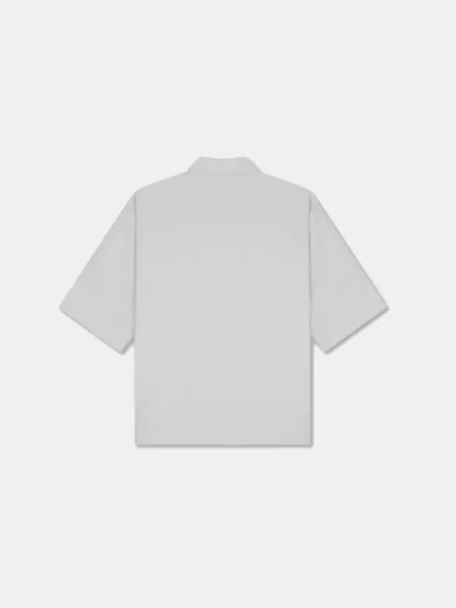 Croyez crinkle patch shirt light grey