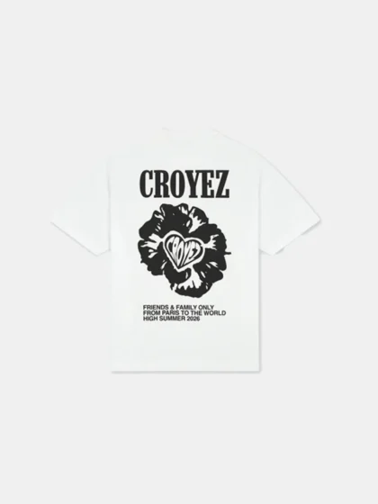 Croyez flower and heart t-shirt white