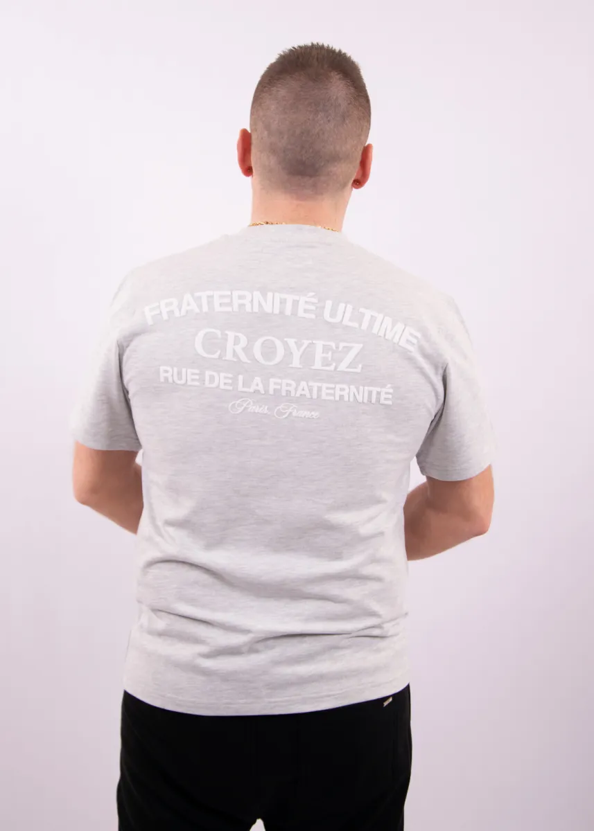 Croyez Original Fraternite T-Shirt 4 Croyez original fraternite t-shirt grey melange